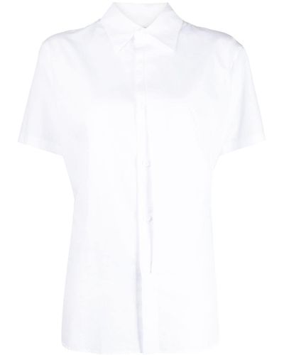 Y's Yohji Yamamoto Camisa a paneles - Blanco
