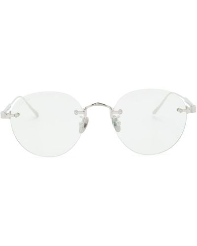 Cartier Brille mit rundem Gestell - Weiß