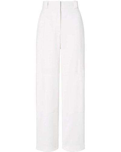 Tory Burch Twill Cargo Trousers - White