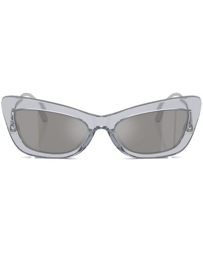 Dolce & Gabbana Crystal Cat-eye Sunglasses - Gray