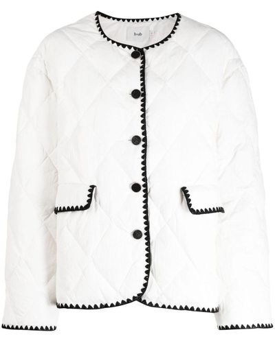 B+ AB Quilted Fitted Jacket - White
