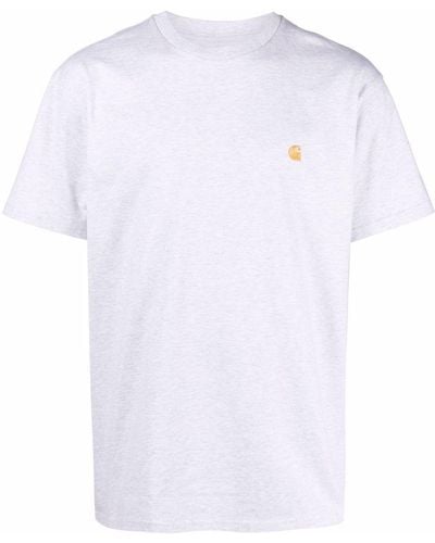 Carhartt Embroidered-logo Cotton T-shirt - Grey