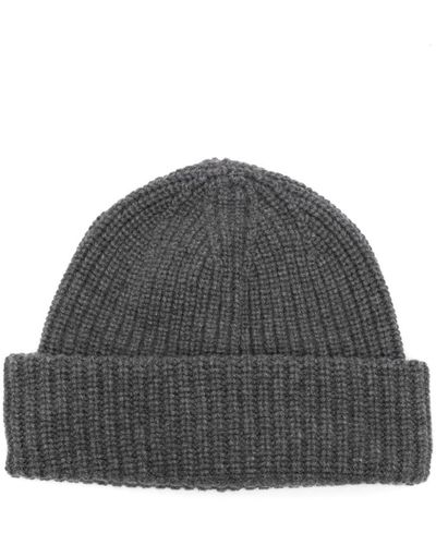 Zanone Ribbed-knitted Cashmere Beanie - Gray