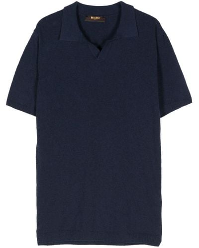 Moorer Dudero Terry-cloth Polo Shirt - Blue