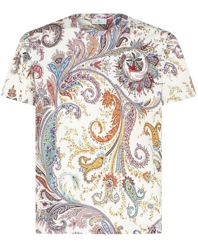 Etro Camiseta con estampado de cachemira - Blanco