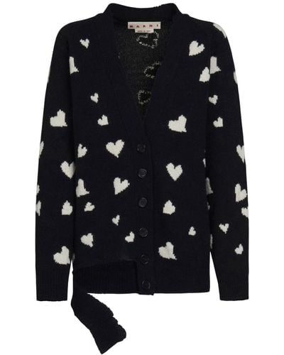 Marni Bunch of Hearts Cardigan - Schwarz