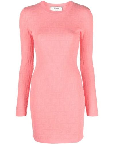 Fendi Mini-jurk Met Monogramprint - Roze