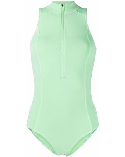 Y-3 Zip-detail Swimsuit - Green