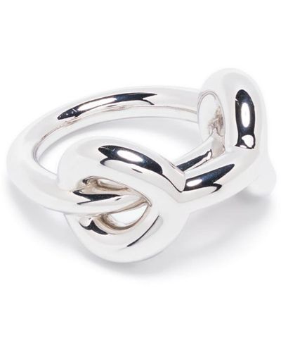 Charlotte Chesnais Binary Chain Ring aus Sterlingsilber - Weiß