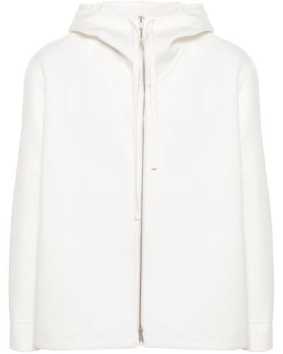 Jil Sander Hooded Cotton-blend Jacket - White
