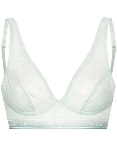 Emporio Armani Reggiseno con logo jacquard - Blu