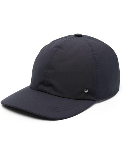 Canali Stud-detail Crepe Hat - Blue