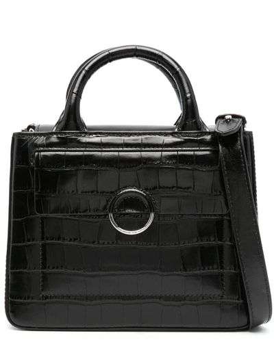 Claudie Pierlot Anouck leather tote bag - Nero