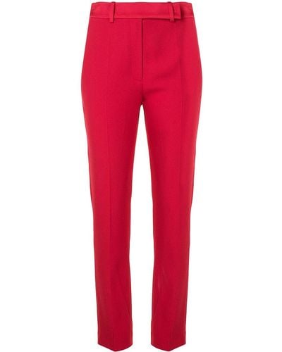 Paule Ka Straight-leg crepe trousers - Rouge