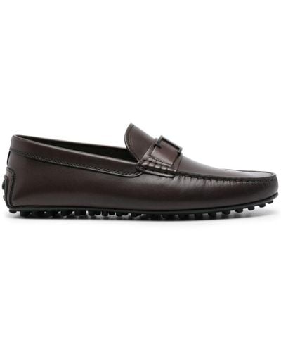 Tod's City Gommino Leather Loafers - Black