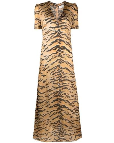 Zimmermann Matchmaker Tiger-print Dress - Metallic