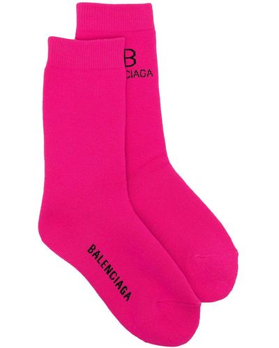 Balenciaga ロゴ 靴下 - ピンク