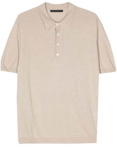 Low Brand Fine-knit Polo Shirt - Natural
