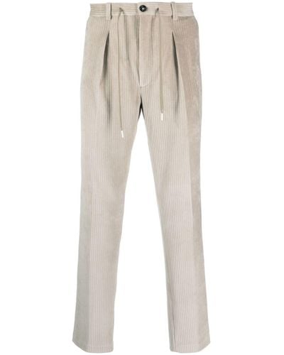 Circolo 1901 Pantalon en velours côtelé à coupe slim - Neutre