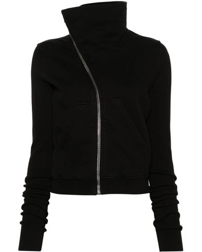 Rick Owens Zip-up Cotton Sweatshirt - Black