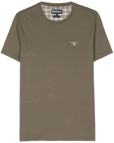 Barbour Logo-embroidered Cotton T-shirt - Green