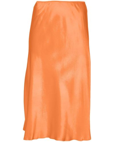N°21 Falda de satén acampanada - Naranja