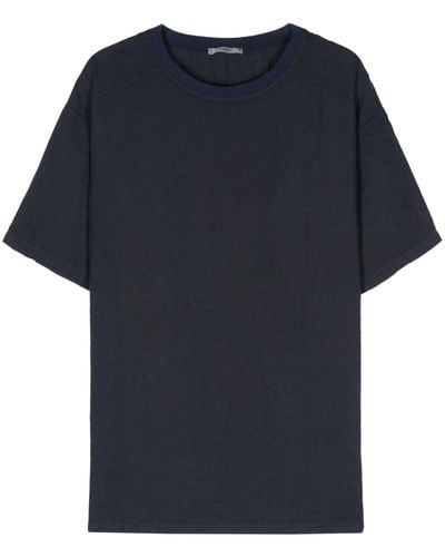 Barena T-shirt en lin à manches courtes - Bleu