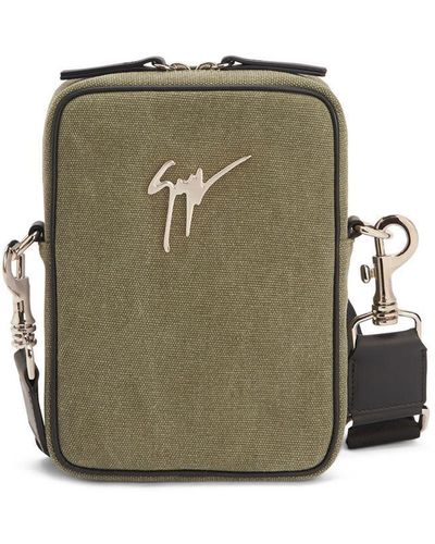 Giuseppe Zanotti Sac à bandoulière Toby à plaque logo - Vert