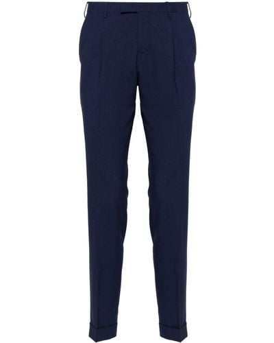 PT Torino Mid-rise tailored trousers - Blau