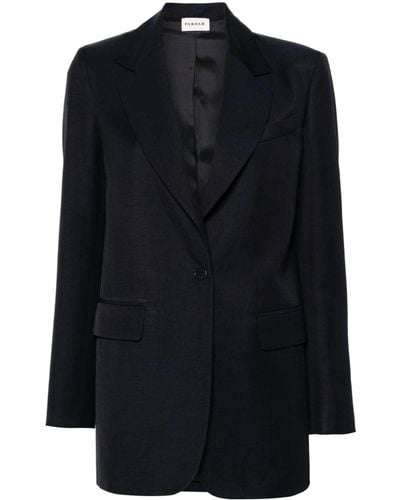 P.A.R.O.S.H. Notched-lapels Single-breasted Blazer - Black