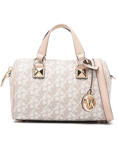 MICHAEL Michael Kors Grayson Kleine Crossbodytas Met Monogram - Naturel