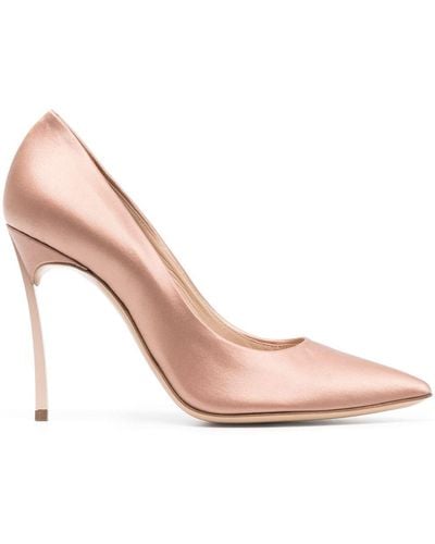 Casadei Blade Satin Court Shoes - Pink