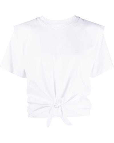Isabel Marant Camiseta con cintura lazada - Blanco