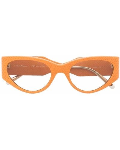 Ferragamo Sonnenbrille mit Cat-Eye-Gestell - Orange