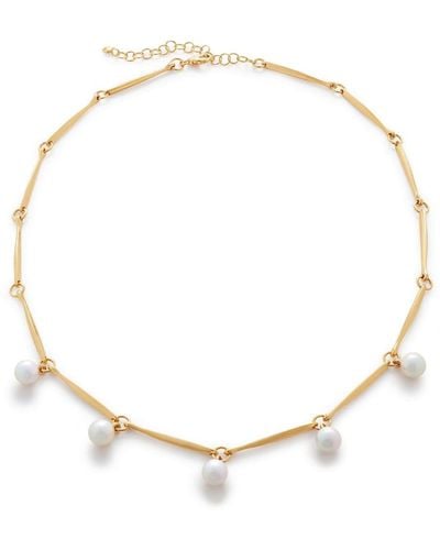 Monica Vinader Nura Pearl Drop Necklace - Natural