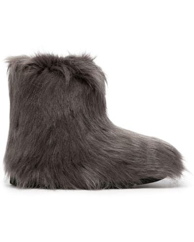 Stand Studio Olivia Faux Fur Ankle Boots - Brown