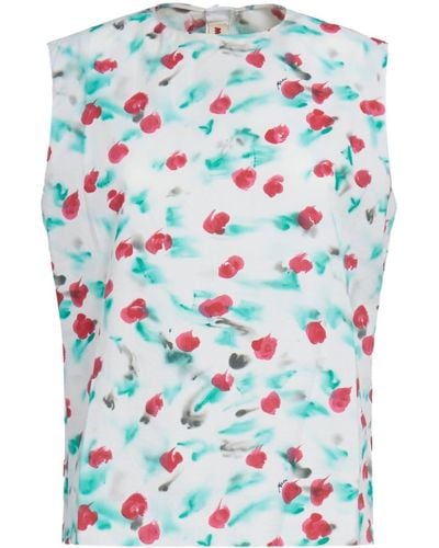 Marni Blouse Met Bloemenprint - Blauw