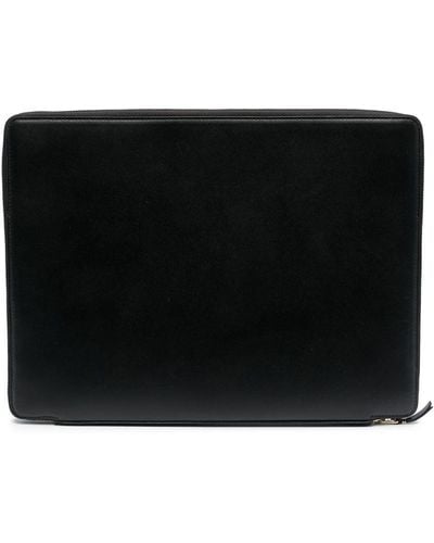 Comme des Garçons Leather Zipped Briefcase - Black