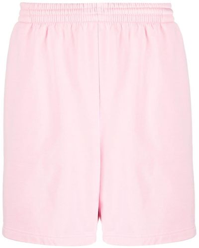 Balenciaga Slogan-print Track Shorts - Pink