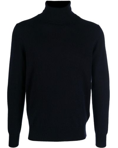 Allude Roll Neck Cashmere Sweater - Blue