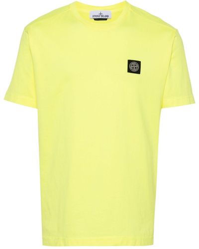 Stone Island Compass-motif T-shirt - Yellow