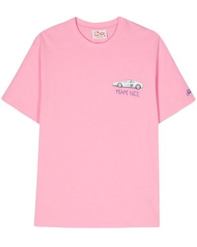 Mc2 Saint Barth T-shirt Miami Nice en coton - Rose