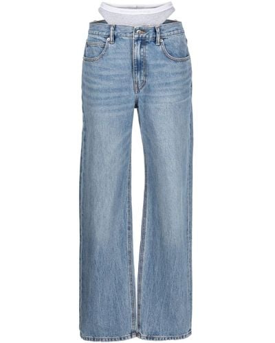 Alexander Wang Jeans im Layering-Look - Blau