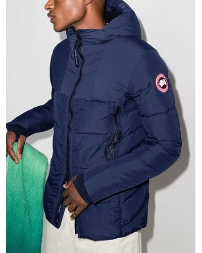 Canada Goose Hybridge® Hooded Quilted Coat - Men's - Polyamide/polyester/duck Feathers - Blue