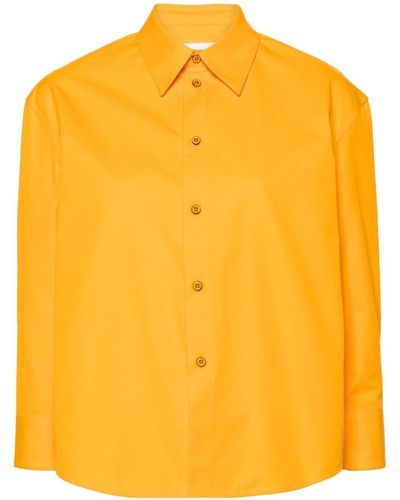 Jil Sander Button-up Cotton Shirt - Yellow