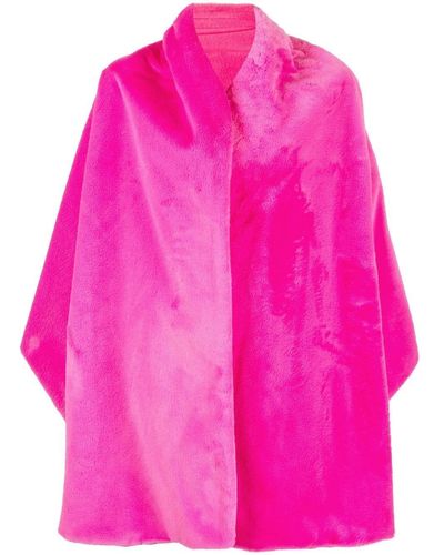 Styland Textured Cape-style Jacket - Pink