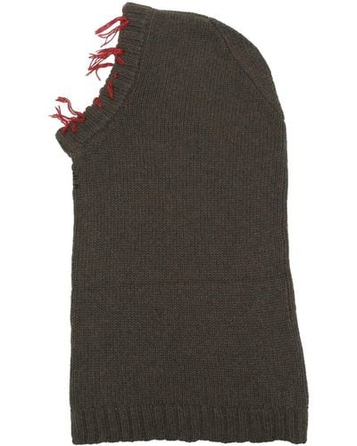 Etro Bonnet en laine à design effiloché - Vert