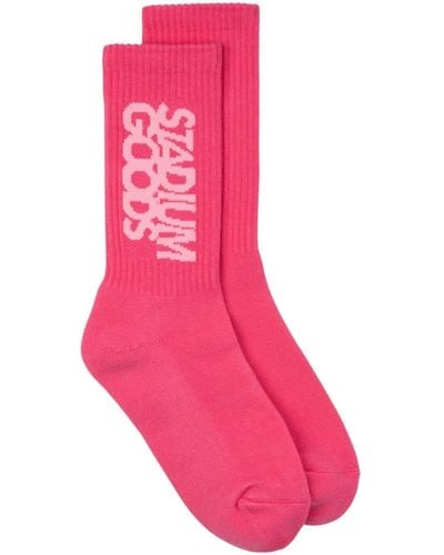 Stadium Goods Crew-knit "pink" Socks