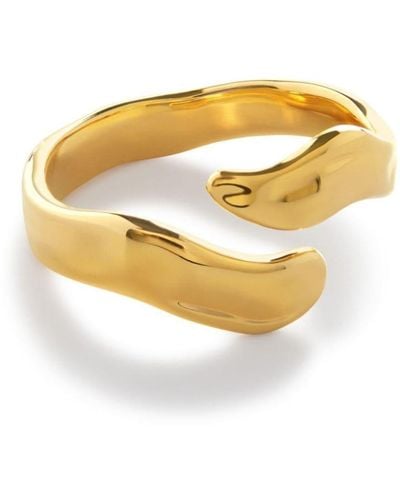 Monica Vinader The Wave Open Ring - Metallic