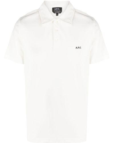 A.P.C. Piqué Poloshirt - Wit